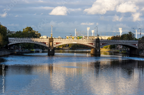 Bridge on Yarra river in Melbourne photo