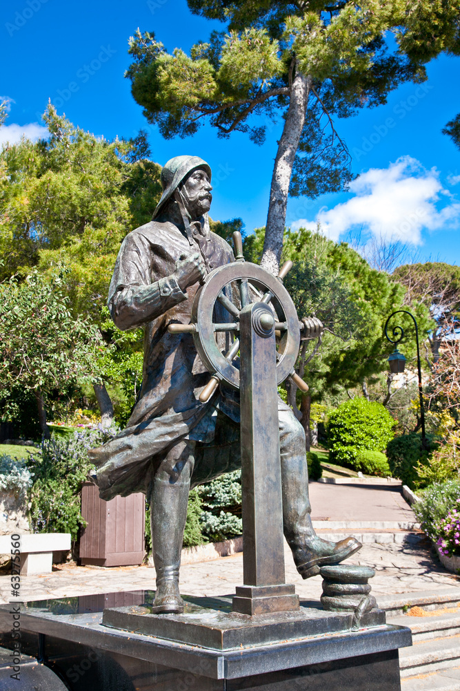 Statue of Prince Albert 1st in Saint Martin Park in Monte Carlo.