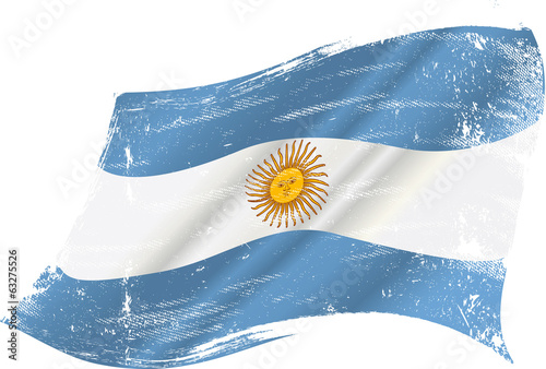 Argentinian grunge flag