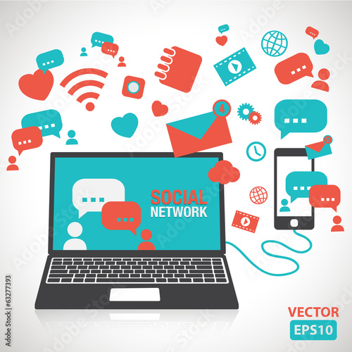 Illustration of social network