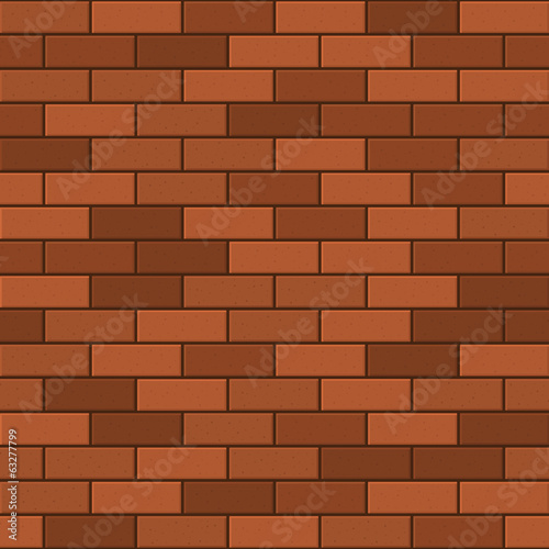 Seamless Pattern of Red Brick. Vector