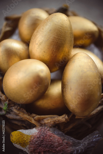 Golden Easter eggs