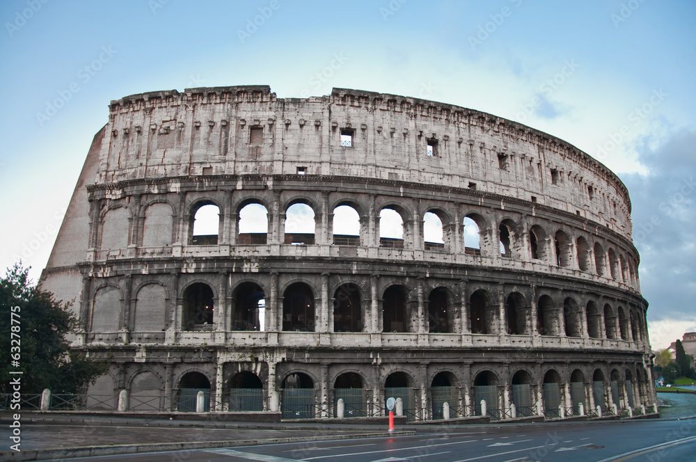 colosseum or coloseum at Rome Italy with Sunny Sky