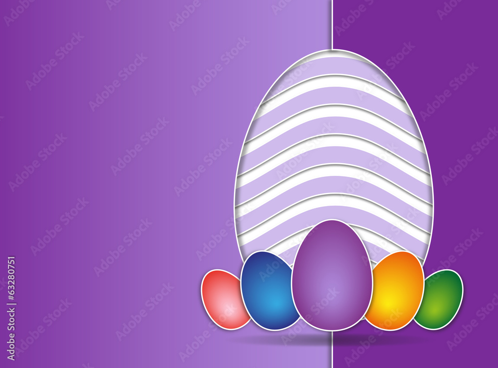 Easter card violet background