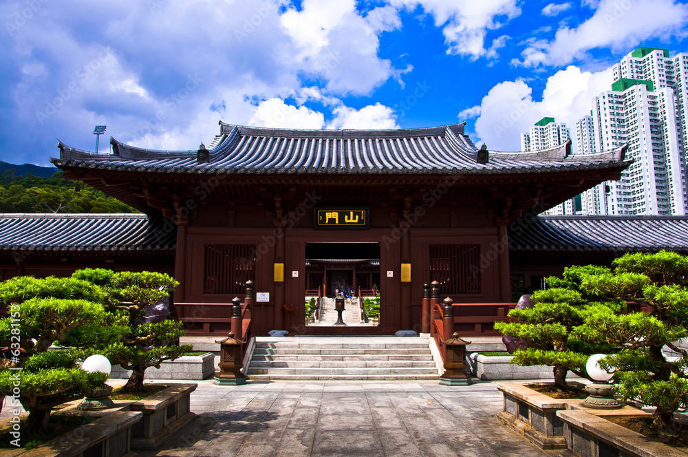 Chi lin Nunnery, Tang dynasty style Chinese temple, Hong Kong Chi lin Nunnery, Tang dynasty style Chinese temple, Hong Kong