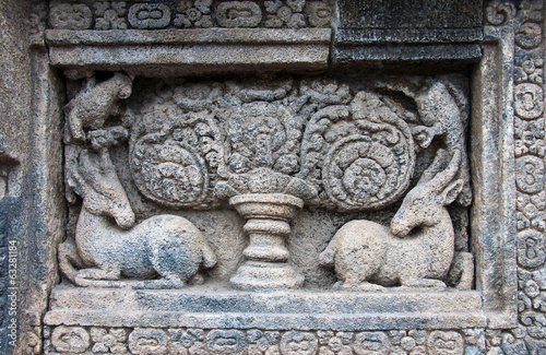 Art at Hindu temple Prambanan. Indonesia, Java, Yogyakarta