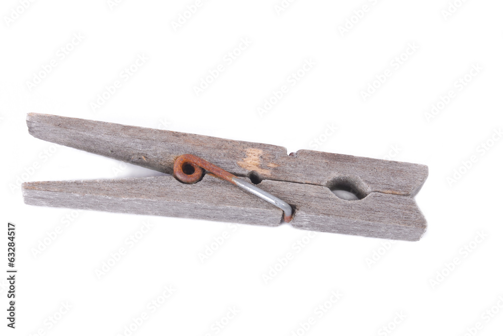 old wooden peg isolated on white old wooden peg isolated on white