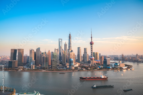 shanghai lujiazui panoramic view