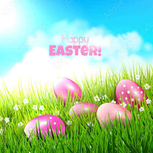 Sweet pink Easter background