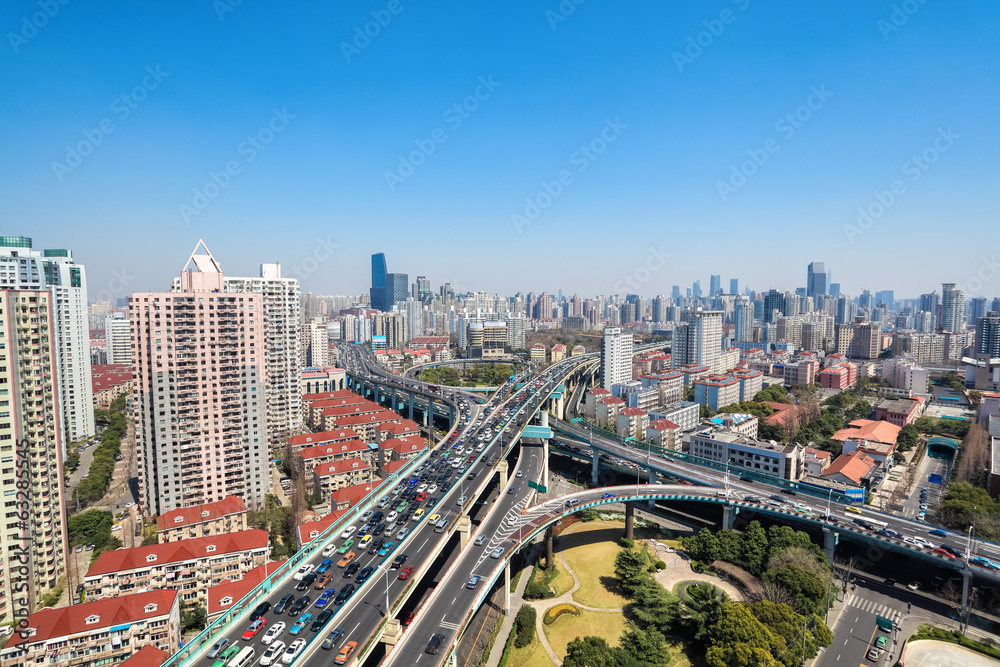 overpass at the intersection of two viaducts