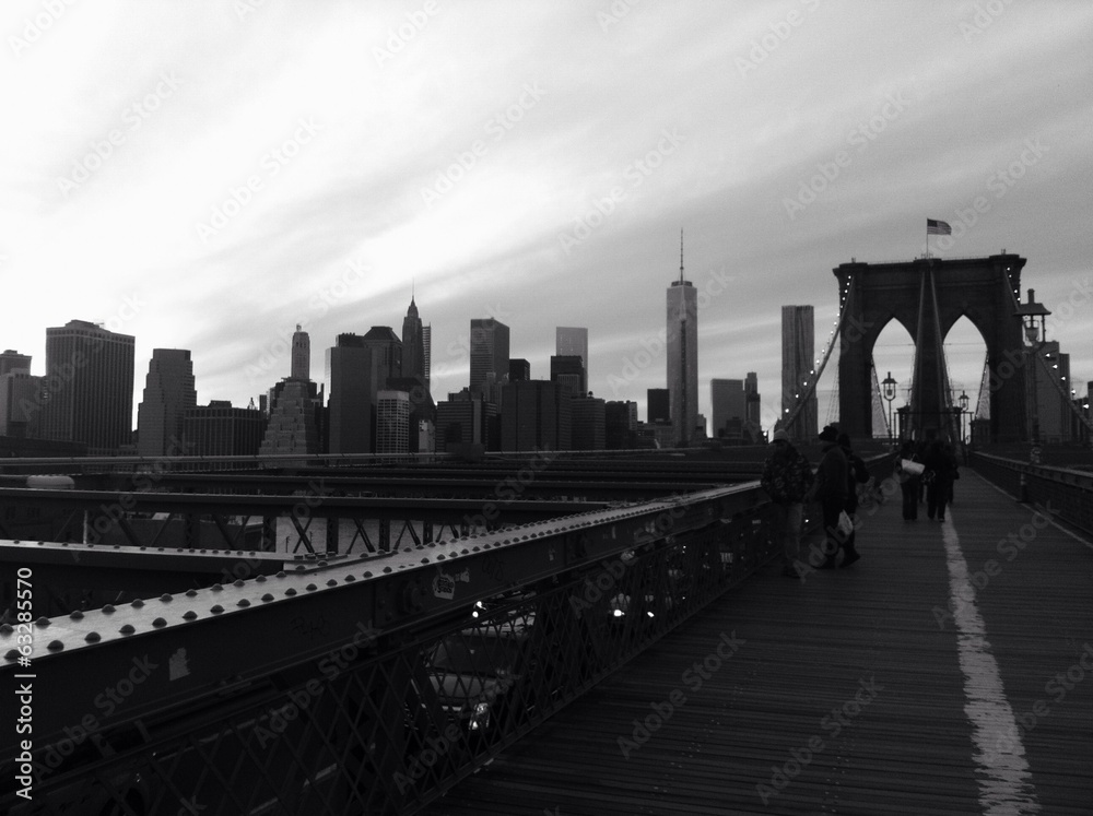Vista de Manhattan desde el Puente de Brooklyn, New York