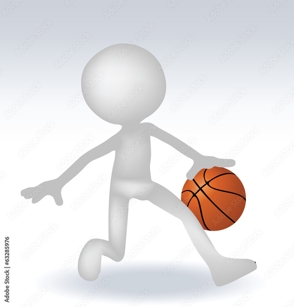 3d human basketball player
