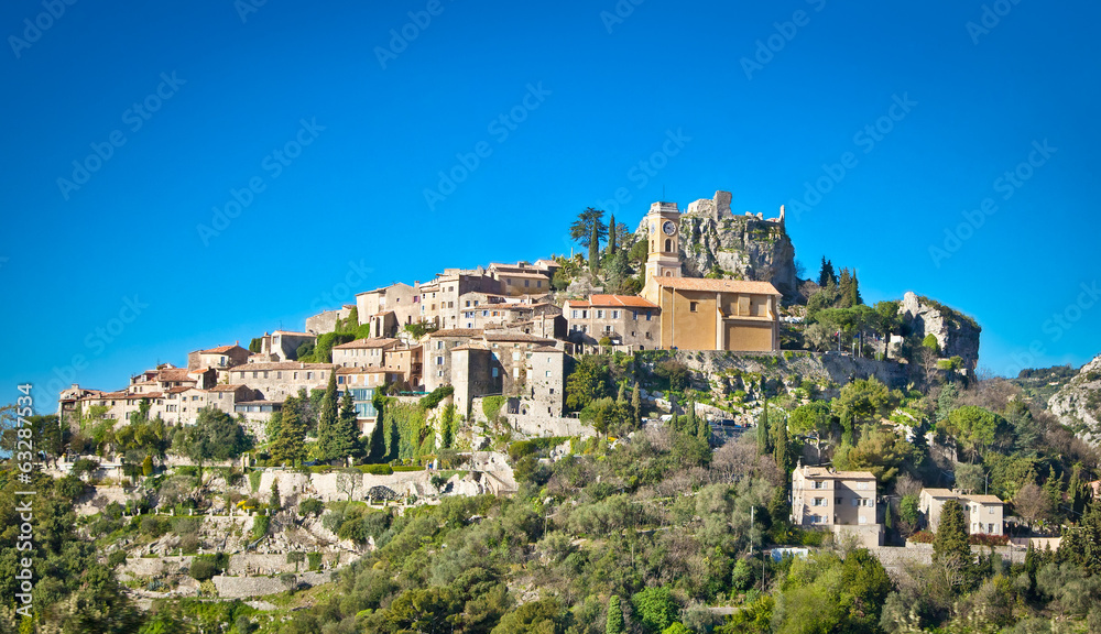 Eze old Village in Alpes-Maritimes in France.