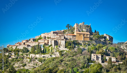 Eze old Village in Alpes-Maritimes in France. photo
