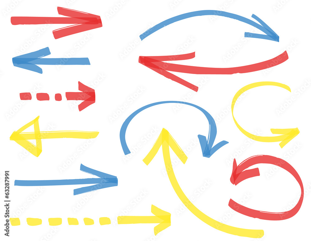 Set of different vector arrows Set of different vector arrows