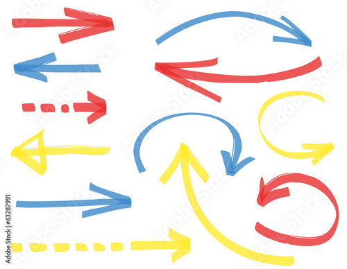 Set of different vector arrows