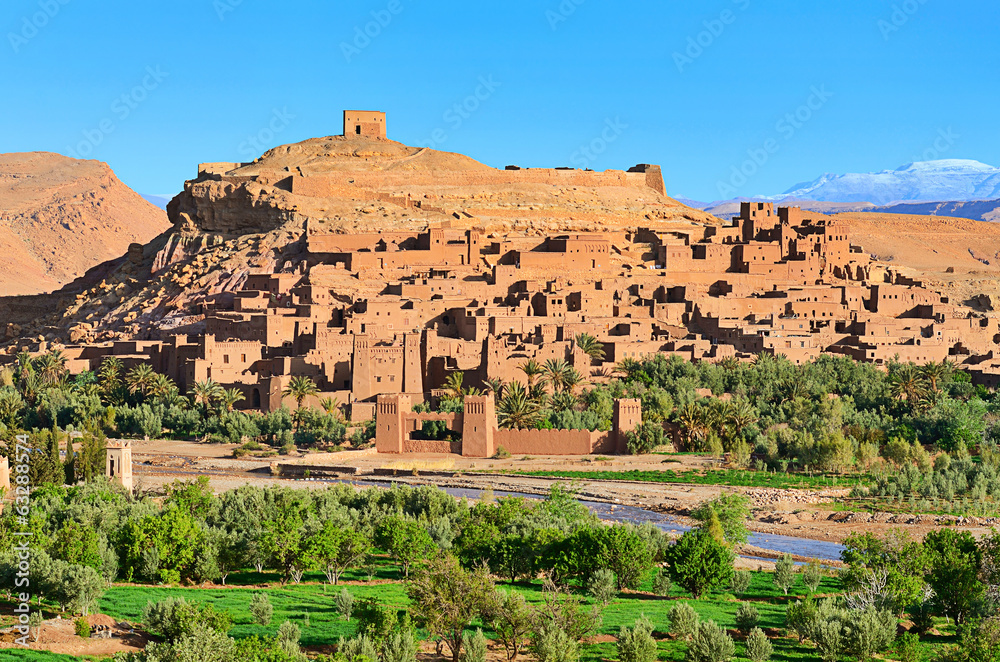 Fortified city in Morocco, Africa.