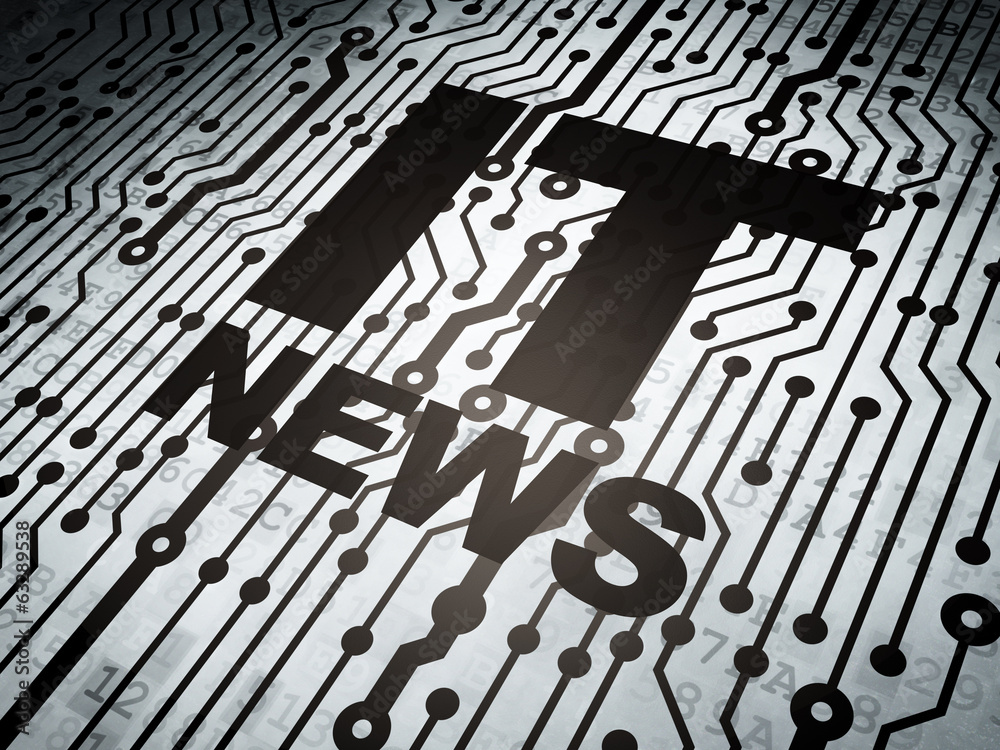 News concept: circuit board with IT News News concept: circuit board with IT News