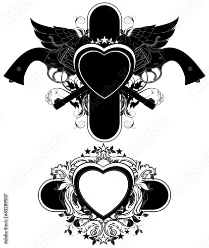 set of ornamental elements