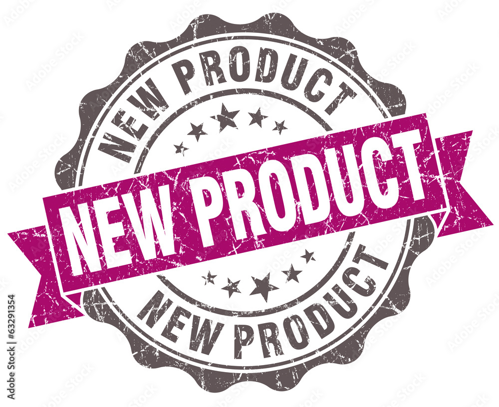 New product violet old style seal isolated on white background New product violet old style seal isolated on white background