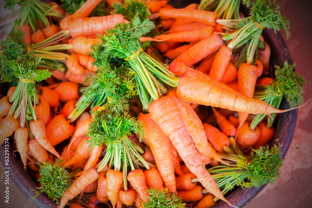 Carrots on the market Carrots on the market