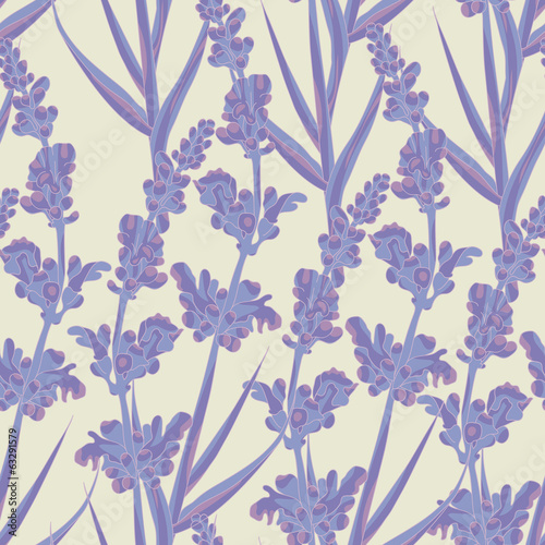 Fototapeta Naklejka Na Ścianę i Meble -  Lavender seamless pattern.