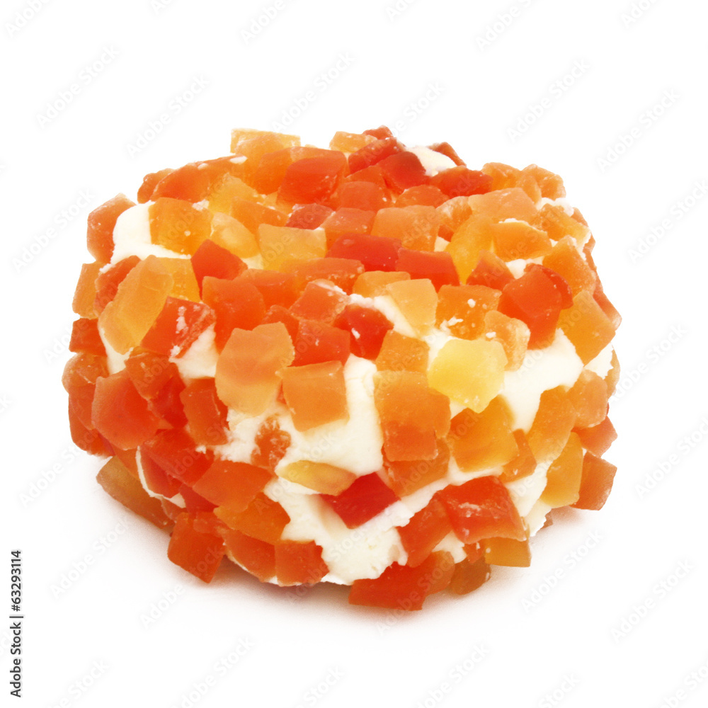 Fromage Délice de Bourgogne à la papaye Photos Adobe Stock