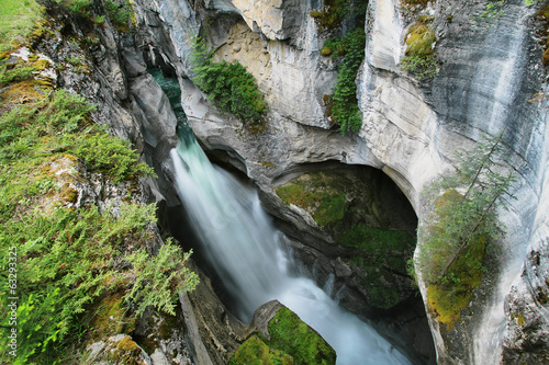 Maligne Falls through the narrow Maligne Canyon photo