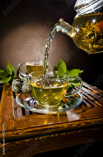 Bild auf Leinwand tea service