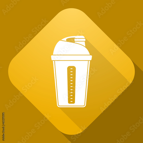 Vector icon of Shaker with a long shadow