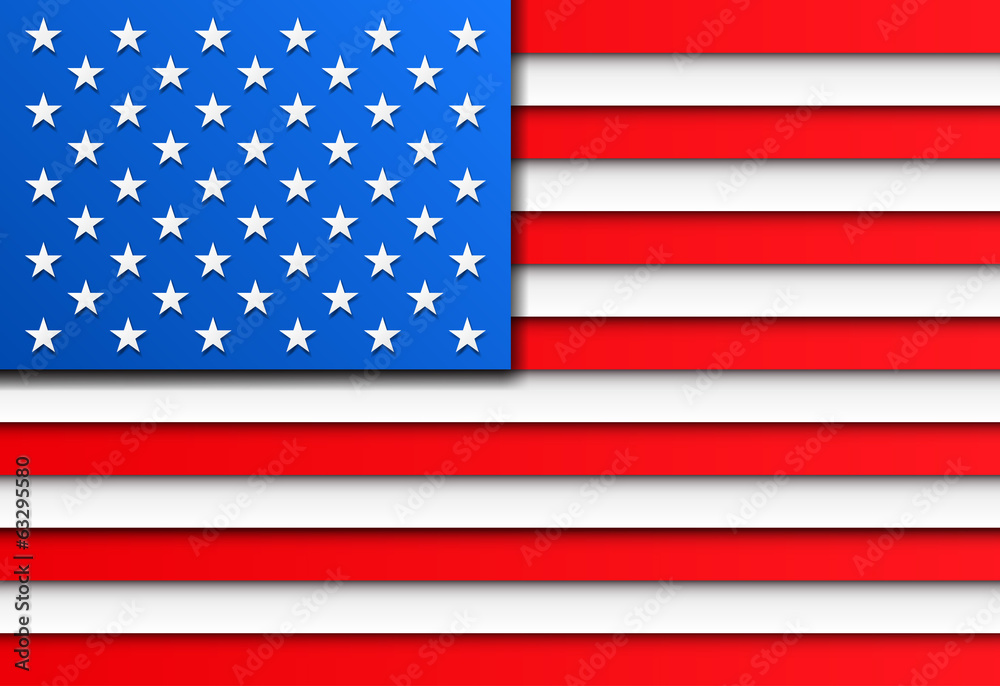 Fototapeta premium Paper USA flag