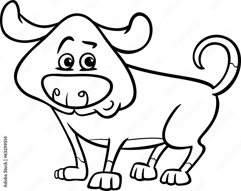 Fototapeta premium cute dog cartoon coloring page