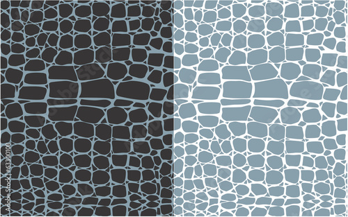 Set of reptile skin seamless patterns