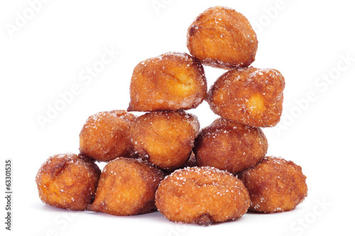 bunuelos de viento, typical pastries of Spain, eaten in Lent