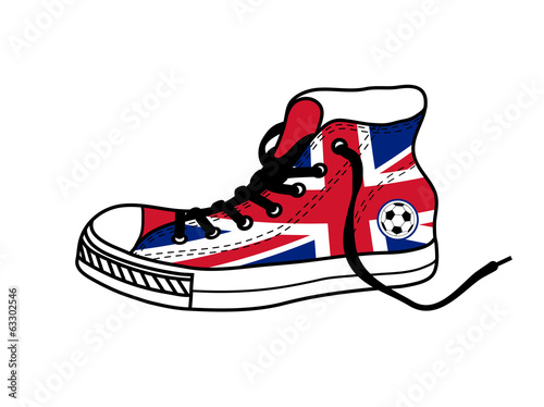 drawing old athletic shoes