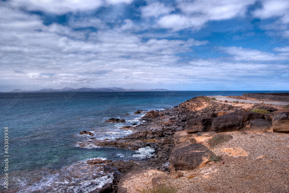 View of Fuerteventura from playa blanca