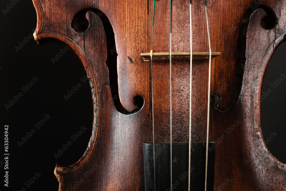 Closeup of violin instrument. Classical music art Closeup of violin instrument. Classical music art