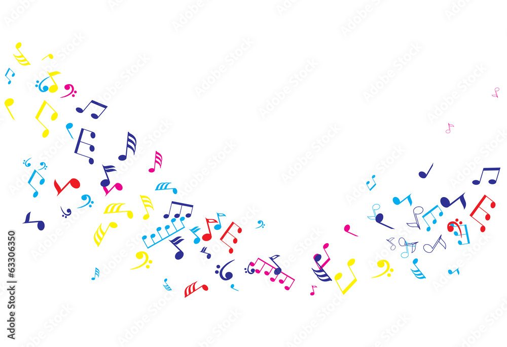 Obraz na plátně vector colorful notes