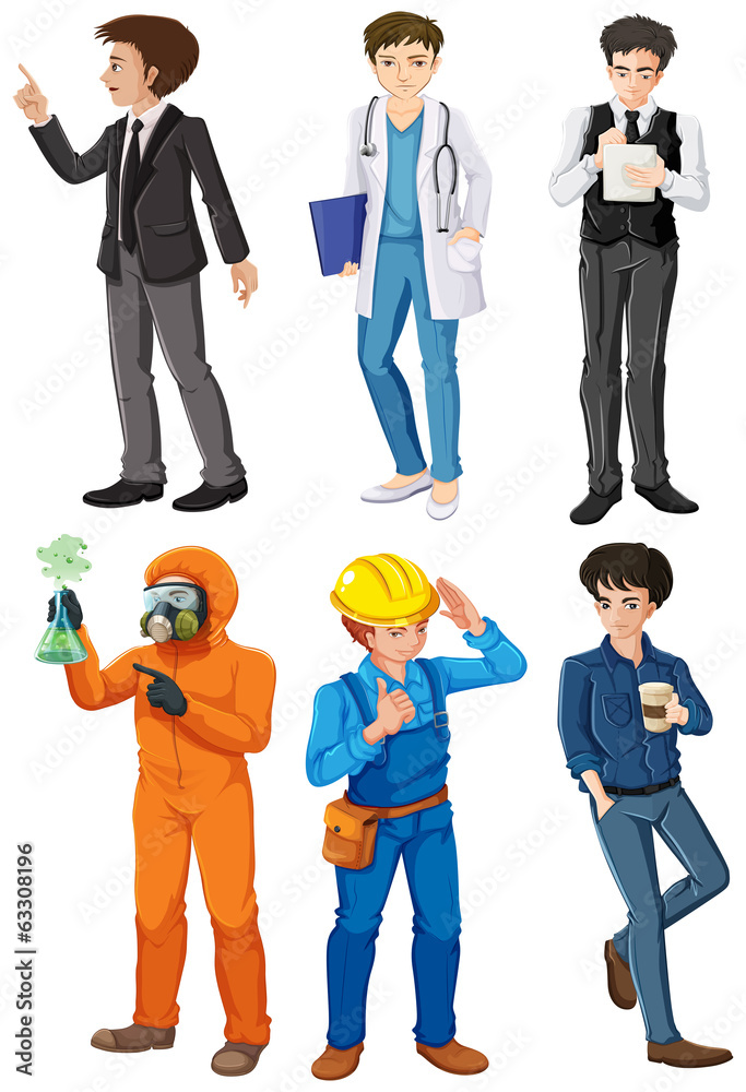 Obraz premium Men with different works
