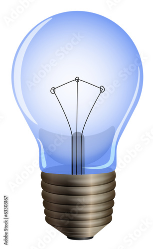A blue light bulb