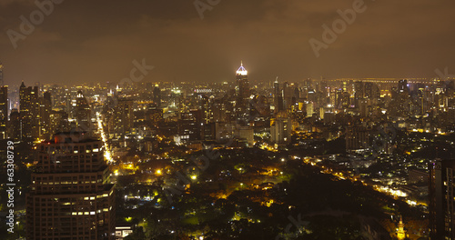 Bangkok at night from roof top