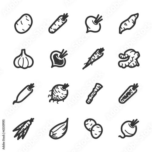 Vegetables icons – Bazza series