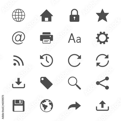 Web flat icons