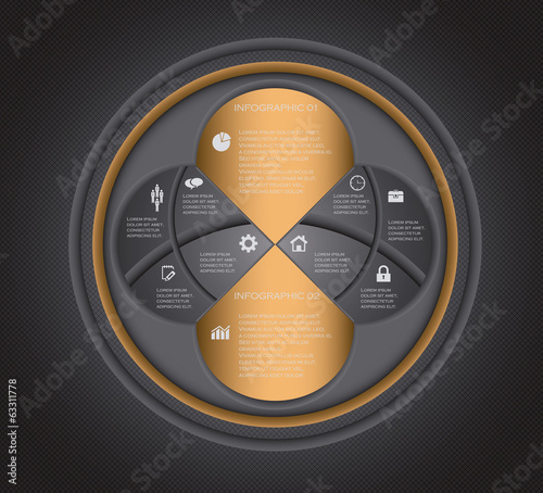 Infographic menu Radial