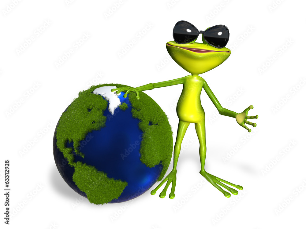 Frog and globe