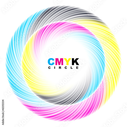 Abstract CMYK circle.