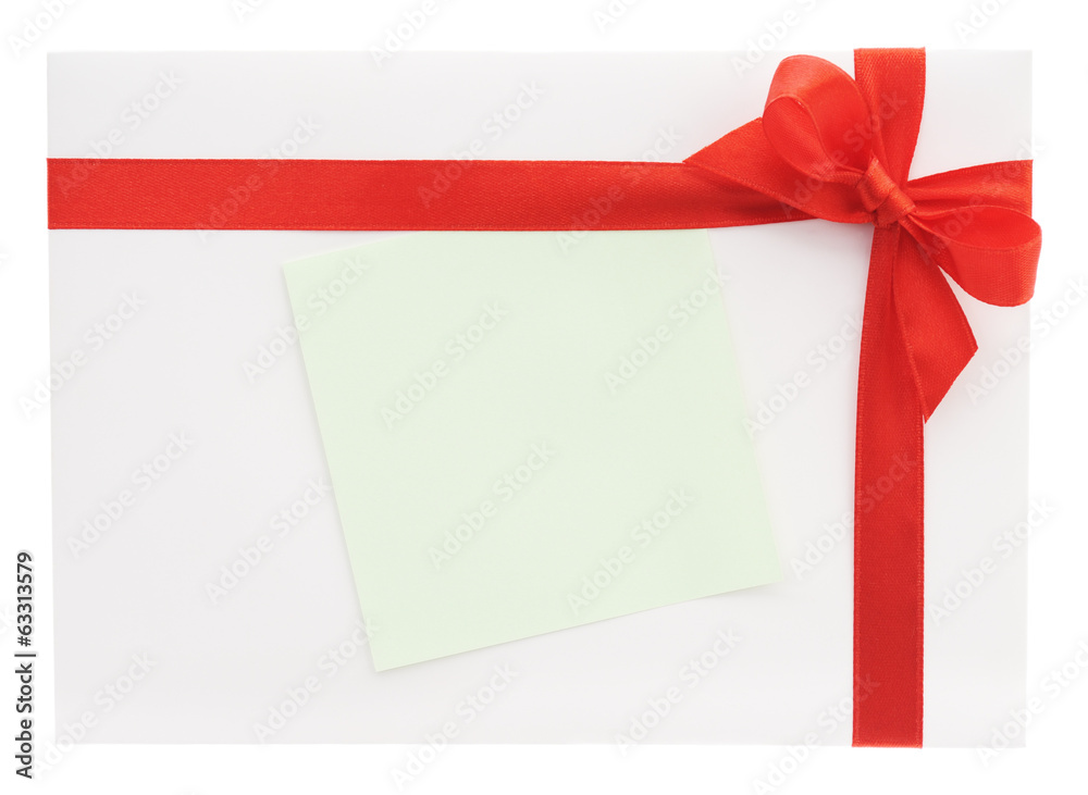 Blank gift with red bow Blank gift with red bow