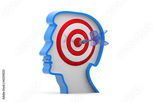 Fotografie Target on human head