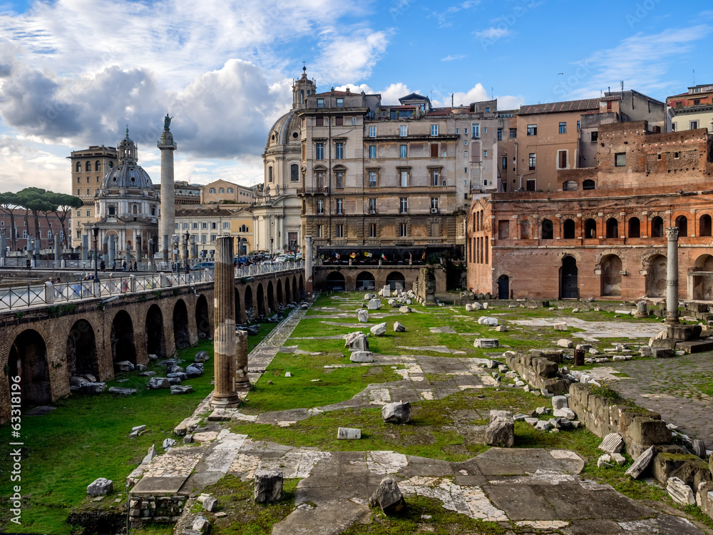 Trajan forum market in Rome