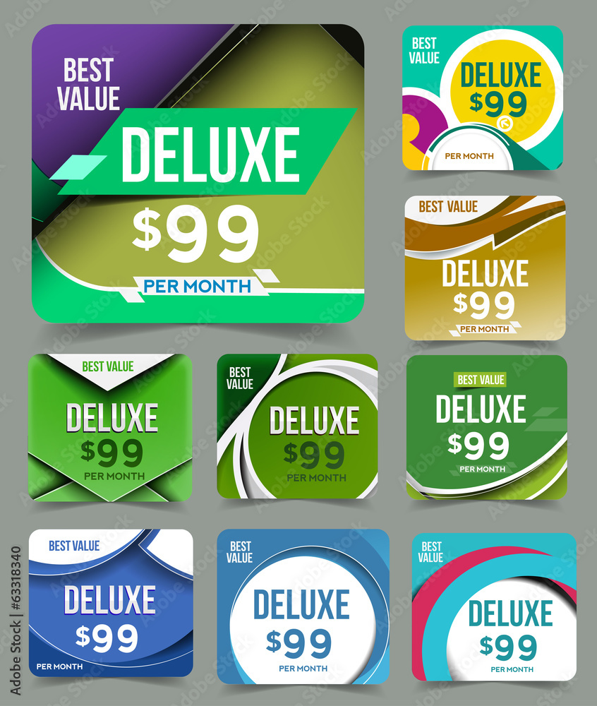 Set of Modern Price Menu Design Template Set of Modern Price Menu Design Template